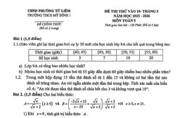 Đề thi thử vào lớp 10 môn Toán của Trường Trung học cơ sở Mỹ Đình 1 (Hà Nội)