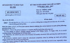 Đề Tiếng Anh thi lớp 10 Hà Nội năm 2026
