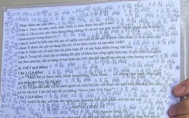 Sĩ tử viết kín đề thi Ngữ văn những dòng chữ cầu nguyện gây sốt mạng xã hội