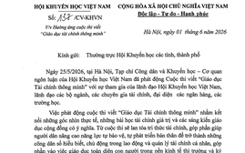 Trung ương Hội Khuyến học Việt Nam phát động hưởng ứng cuộc thi viết "Giáo dục tài chính thông minh"