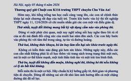 Hiệu trưởng Trường chuyên Chu Văn An xưng "chuột mẹ", gửi thư động viên học trò trước kỳ thi tốt nghiệp trung học phổ thông