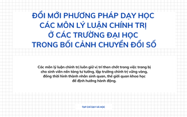 Đổi mới phương pháp dạy học các môn lý luận chính trị ở các trường đại học trong bối cảnh chuyển đổi số