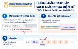 Hướng dẫn truy cập Sách giáo khoa điện tử trên trang taphuan.nxbgd.vn