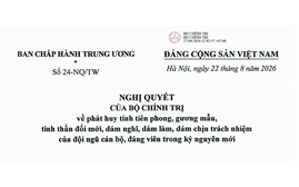 Nghị quyết 24-NQ/TW của Bộ Chính trị: Chuyển đổi tư duy đảng viên sang kiến tạo, hành động