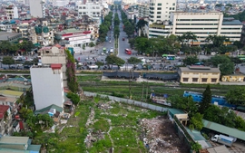 Toàn cảnh địa điểm xây dựng hầm chui Giải Phóng - Kim Đồng - đường Vành đai 2,5