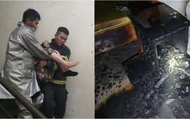 Cứu thoát 11 người khỏi đám cháy trong chung cư ở Hà Đông