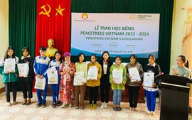 Hội Khuyến học tỉnh Quảng Trị trao hơn 700 triệu đồng học bổng Peacetrees Vietnam