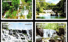 Bốn thác nước nổi tiếng Việt Nam được giới thiệu trên tem bưu chính