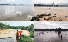 Lũ lụt hoành hành, nhiều nơi ở Trung Bộ bị ngập sâu, sạt lở gây chia cắt