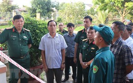 Đoàn công tác Bộ Quốc phòng kiểm tra hiện trường vụ tấn công trụ sở Ủy ban nhân dân xã ở Đắk Lắk
