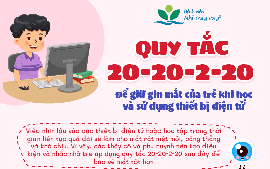 Bảo vệ mắt cho trẻ khi học và sử dụng thiết bị điện tử với quy tắc 20-20-2-20