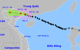 Tâm bão số 1 giật cấp 11 đang áp sát Quảng Ninh - Hải Phòng