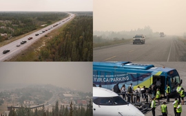 Cháy rừng khủng khiếp ở Canada làm toàn bộ 20.000 người dân Yellowknife phải sơ tán