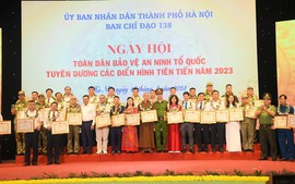 Hà Nội tuyên dương 40 điển hình tiên tiến trong phong trào toàn dân bảo vệ an ninh Tổ quốc năm 2023