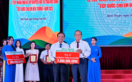 Bình Thuận: Tiếp nhận ủng hộ và trao học bổng "Tiếp bước cho em đến trường" năm 2023