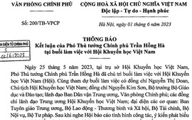 Toàn văn Kết luận của Phó Thủ tướng Trần Hồng Hà về các vấn đề quan trọng trong công tác khuyến học