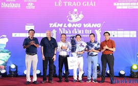 Giải golf Tấm lòng vàng Nhà đầu tư quyên góp được hơn 500 triệu đồng dành cho từ thiện