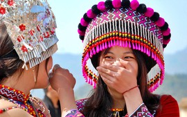 Đông vui hội Gầu tào người Mông đầu xuân mới ở Lào Cai