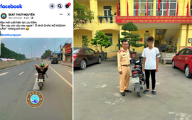 Hải Phòng: Buông 2 tay điều khiển xe máy điện, một học sinh bị Cảnh sát giao thông xử lý