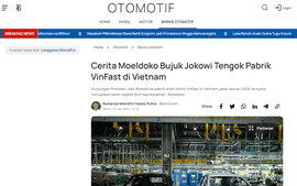 Báo chí Indonesia đặt kỳ vọng với dự án nhà máy xe điện VinFast