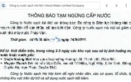 Hoãn cắt nước tại một số quận trung tâm Hà Nội