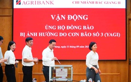 Cán bộ, người lao động Agribank ủng hộ 01 ngày lương khắc phục hậu quả bão số 3