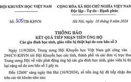 Hội Khuyến học Việt Nam và Tạp chí Công dân và Khuyến học ủng hộ đồng bào bị bão lụt gần 300 triệu đồng