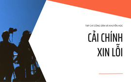 THÔNG TIN CẢI CHÍNH, XIN LỖI