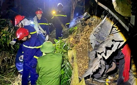Xe tải chở gừng rơi xuống vực sâu tại Pha Long, Lào Cai, lái xe tử vong