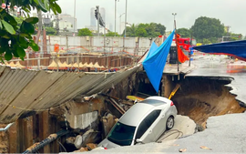 Nguyên nhân ban đầu vụ hố tử thần "nuốt chửng" hai ô tô ở Đà Nẵng