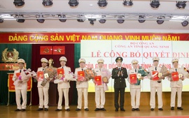 Quảng Ninh: 9 lãnh đạo công an các đơn vị, địa phương nghỉ hưu trước tuổi