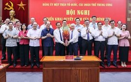 Đồng chí Nguyễn Thái Học giữ chức Phó Bí thư Đảng ủy Mặt trận Tổ quốc, các đoàn thể Trung ương