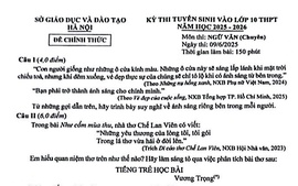 Đề thi chuyên Văn vào lớp 10 Hà Nội năm 2025