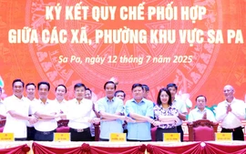 6 phường, xã khu vực Sa Pa ký kết quy chế phối hợp phát triển du lịch và phòng chống thiên tai, cháy rừng