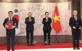 Tổng Bí thư Tô Lâm chứng kiến Lễ trao các văn kiện hợp tác song phương Việt Nam - Hàn Quốc