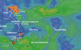 Dự báo thời tiết: Hướng đi của vùng áp thấp trên Biển Đông