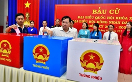 Hình ảnh bầu cử sớm tại 4 điểm bầu cử thực hiện nhiệm vụ đặc thù