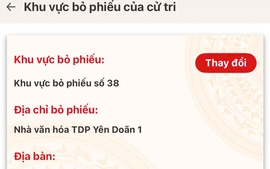 Hướng dẫn xác định khu vực bỏ phiếu của cử tri trên ứng dụng VNeID