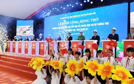 Nghệ An đồng loạt khởi công 11 trường học nội trú