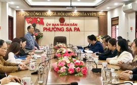 Hội Khuyến học Lào Cai làm việc tại Sa Pa về công tác khuyến học