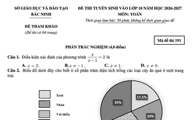 Đề thi thử vào lớp 10 môn Toán của Bắc Ninh năm 2026