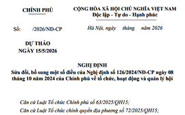 Dự kiến sửa đổi Nghị định của Chính phủ về tổ chức, hoạt động và quản lý Hội