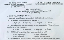 Đề Ngữ văn thi vào lớp 10 Trường Trung học phổ thông chuyên Khoa học Tự nhiên năm 2026