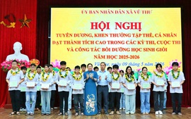 Xã Vũ Thư tuyên dương học sinh giỏi, lan toả truyền thống hiếu học
