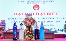 Bà Đồng Thị Bạch Tuyết tái đắc cử Chủ tịch Hội Khuyến học tỉnh Đồng Tháp nhiệm kỳ 2026-2031