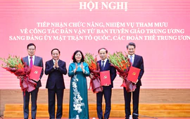Đảng ủy Mặt trận Tổ quốc, các đoàn thể Trung ương tiếp nhận chức năng, nhiệm vụ tham mưu công tác dân vận