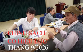 Những chính sách nổi bật có hiệu lực từ tháng 9/2026