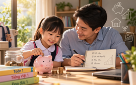 Con vào lớp Một, cha học lại cách dạy con về tiền