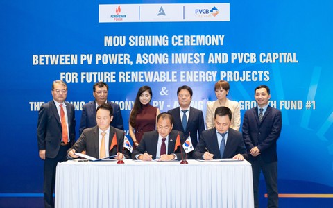 PV Power, Asong Invest và PVCB Capital ký kết Biên bản ghi nhớ hợp tác đầu tư trong ngành Công nghiệp Xanh Việt Nam