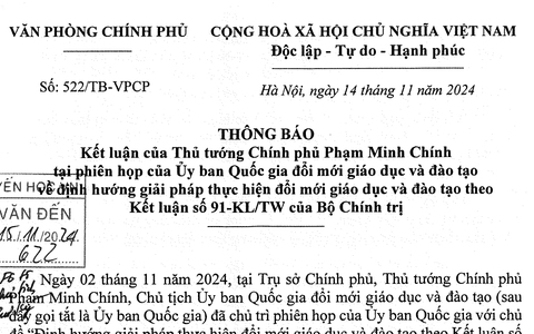 Kết luận của Chính phủ về định hướng giải pháp thực hiện đổi mới giáo dục và đào tạo